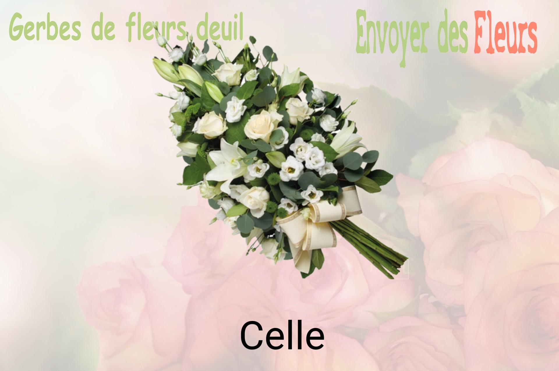 Gerbe de fleurs de deuil livrée à Celle